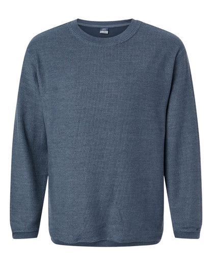 MV Sport Unisex Corded Crewneck Sweatshirt 19179 #color_Navy