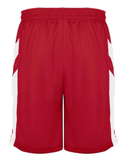 Alleson Athletic Youth B-Pivot Rev. Shorts 2266 #color_Red/ White