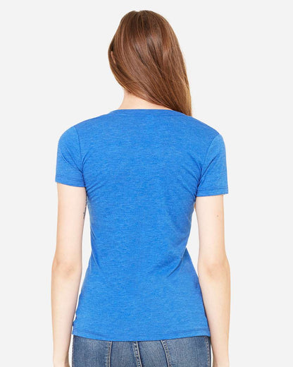 BELLA + CANVAS Women’s Triblend Deep V-Neck Tee 8435 #colormdl_True Royal Triblend