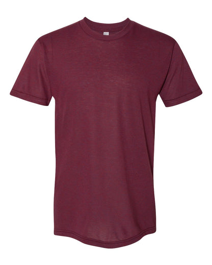 American Apparel USA-Made Triblend Track Tee TR401USA #color_Tri-Cranberry