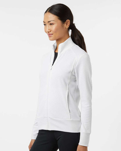 Adidas Women's Ultimate365 Textured Full-Zip Jacket A1007 #colormdl_White
