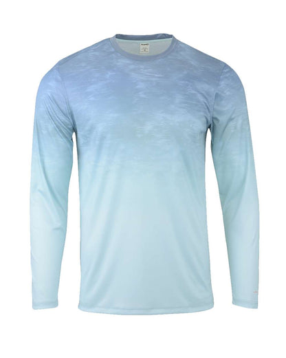 Paragon Unisex Montauk Oceanic Fade Performance Long Sleeve T-Shirt 229 #color_Blue Aqua Fade