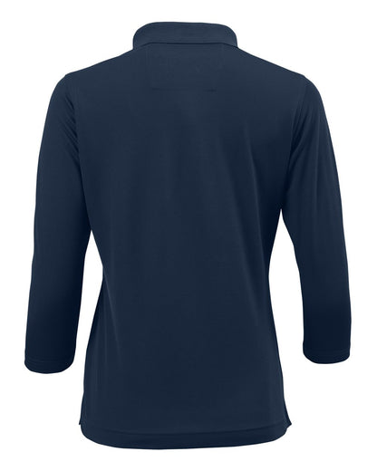 Paragon Women's Lady Palm Three-Quarter Sleeve Polo 120 #color_Navy