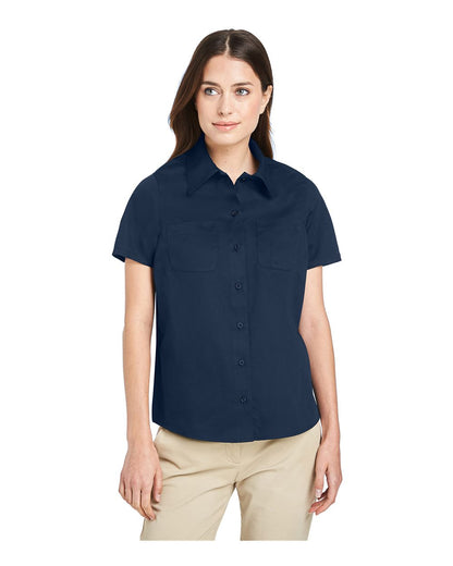 Harriton Women's Advantage IL Short Sleeve Dress Shirt M585W #colormdl_Dark Navy