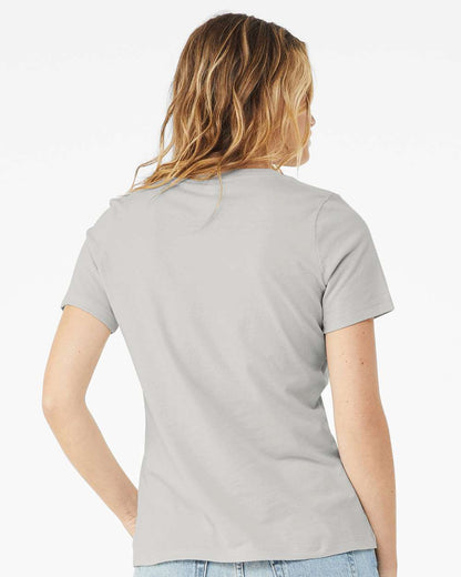 BELLA + CANVAS Women’s Relaxed Jersey V-Neck Tee 6405 #colormdl_Silver