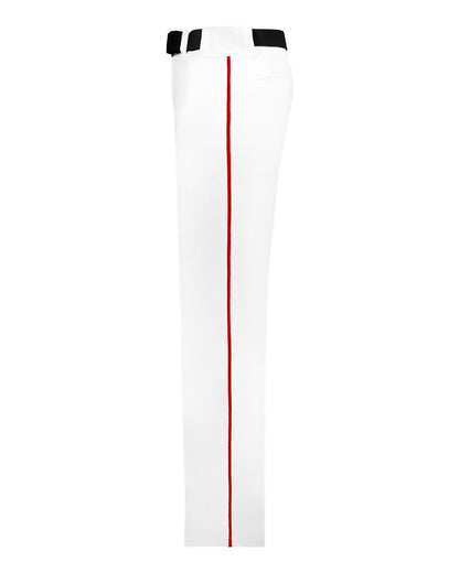 Alleson Athletic Men's Baseball Pants With Braid 605WLB #color_White/ Red