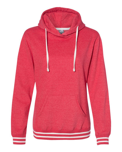 J. America Women’s Relay Hooded Sweatshirt 8651 #color_Red