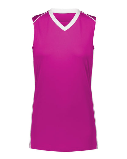 Augusta Sportswear Girls' Rover Jersey 1688 #color_Power Pink/ White