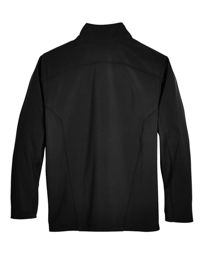CORE365 Men's Cruise Two-Layer Fleece Bonded Soft Shell Jacket 88184 #color_Black