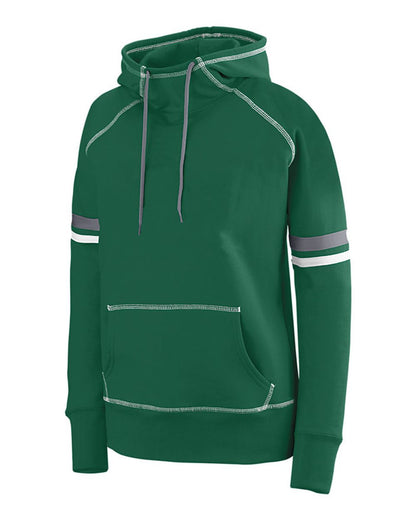 Augusta Sportswear Women's Spry Hoodie 5440 #color_Dark Green/ White/ Graphite