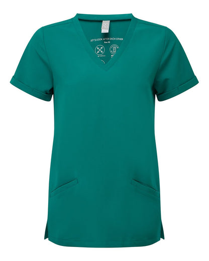 Onna Women's Invincible V-Neck Stretch Scrub Top NN310 #color_Clean Green