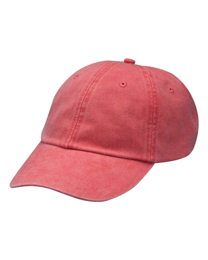 Adams Headwear Optimum Pigment-Dyed Dad Hat LP101 #color_Poppy
