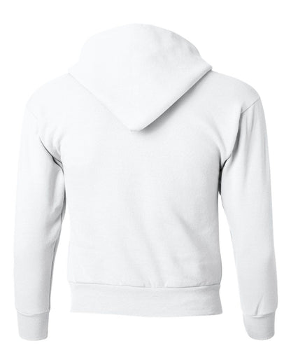 Hanes Youth EcoSmart® Hooded Sweatshirt P473 #color_White