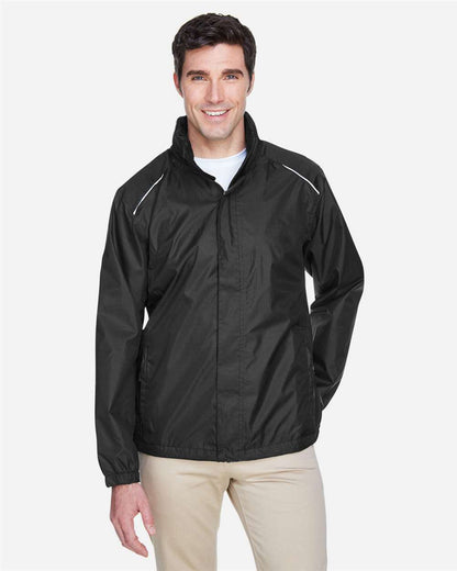 CORE365 Men's Climate Seam Sealed Lightweight Variegated Ripstop Jacket 88185 #colormdl_Black
