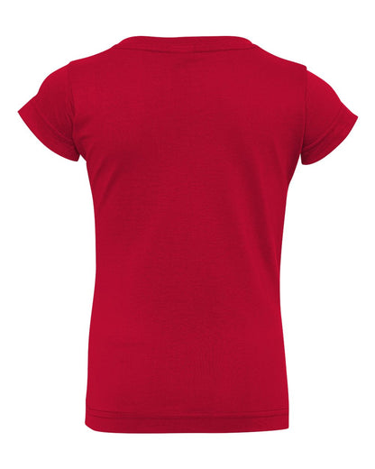 Rabbit Skins Toddler Girls Fine Jersey Tee 3316 #color_Red