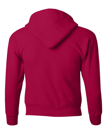 Hanes Youth EcoSmart® Hooded Sweatshirt P473 #color_Deep Red