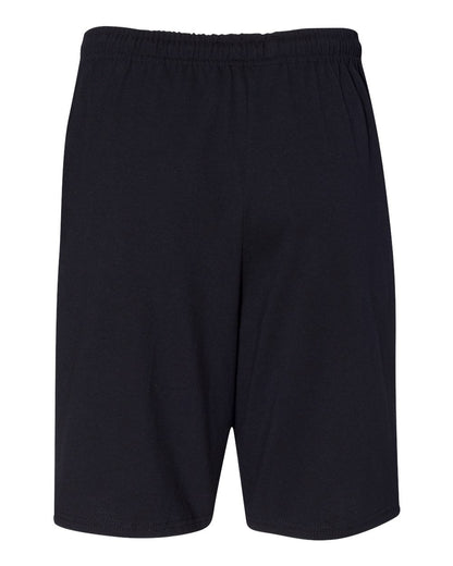 Russell Athletic Men's Cotton Classic Jersey Shorts with Pockets 25843M #color_Black