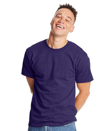 Hanes Unisex Beefy-T® T-Shirt 5180 #color_Grape Smash Heather