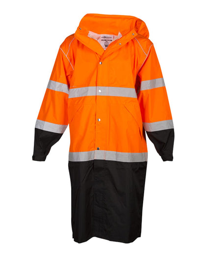 Kishigo Unisex Premium Brilliant Series® Long Rain Coat RWJ108-109 #color_Orange