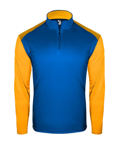 Badger Breakout Quarter-Zip Pullover 4231 #color_Royal/ Gold