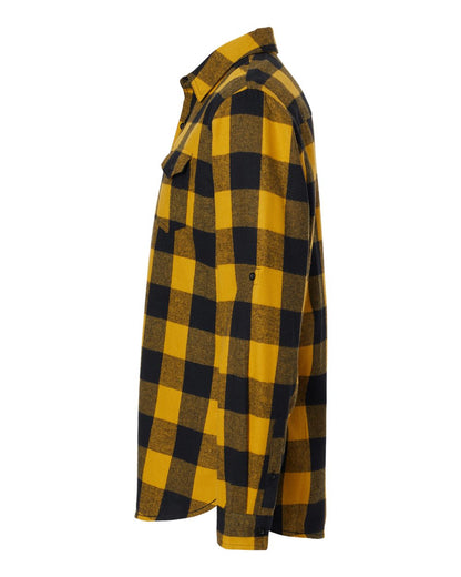 Burnside Yarn-Dyed Long Sleeve Flannel Shirt 8210 #color_Gold/ Black