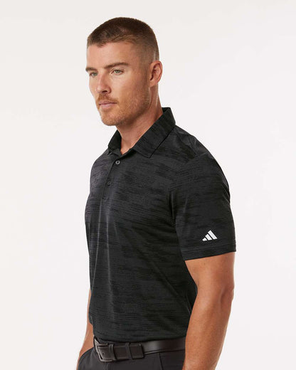 Adidas Men's Ultimate365 Textured Stripe Polo A2005 #colormdl_Carbon/ Black