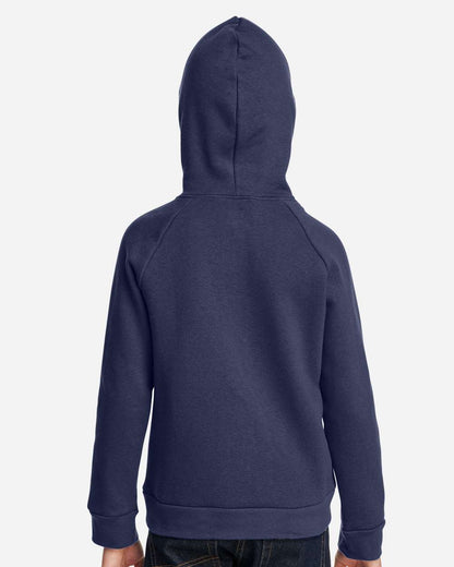 Under Armour Youth Rival Fleece Hooded Sweatshirt 1379792 #colormdl_Midnight Navy/ White