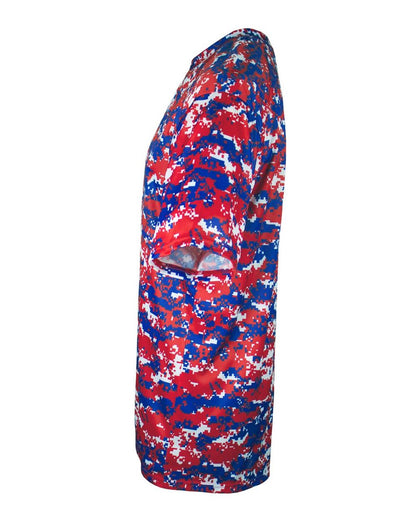 Badger Men's Digital Camo T-Shirt 4180 #color_Red/ Royal Digital
