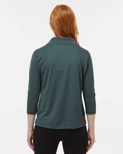 Paragon Women's Lady Palm Three-Quarter Sleeve Polo 120 #colormdl_Carbon