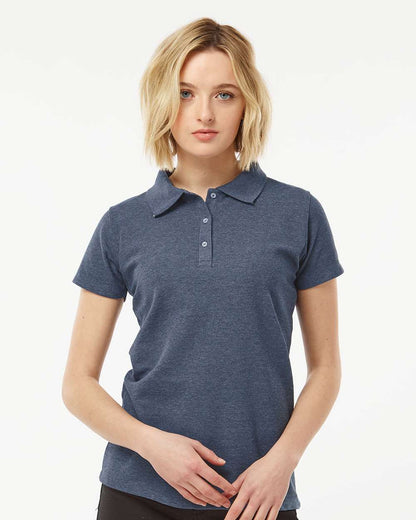 Tultex Women's 50/50 Sport Pique Polo 401 #colormdl_Heather Navy