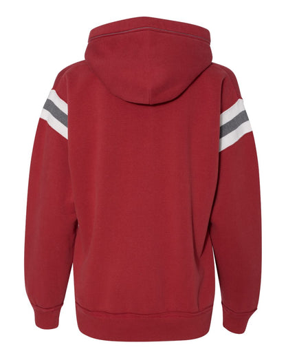 J. America Men's Vintage Athletic Hooded Sweatshirt 8847 #color_Simply Red