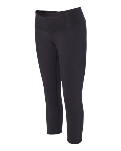 Badger Women's Capri Leggings 4617 #color_Black