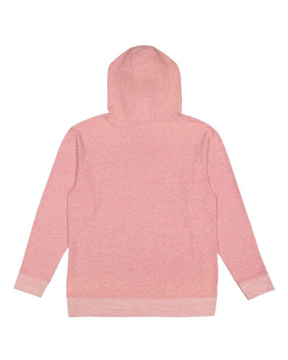 LAT Unisex Harborside Mélange French Terry Hoodie Sweatshirt 6779 #color_Mauvelous Melange