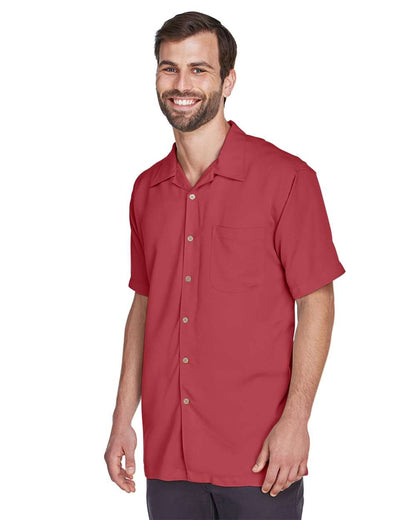 Harriton Men's Bahama Cord Camp Shirt M570 #colormdl_Tile Red