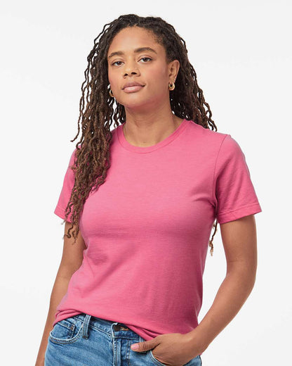 Tultex Combed CVC T-Shirt 602CVC #colormdl_Heather Charity Pink