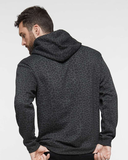 LAT Unisex Elevated Fleece Hoodie Sweatshirt 6926 #colormdl_Black Leopard