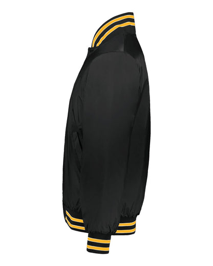 Holloway Men's Heritage Jacket 229140 #color_Black/ Light Gold/ White