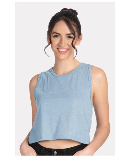 Next Level Women's Festival Crop Tank 5083 #colormdl_Stonewash Denim