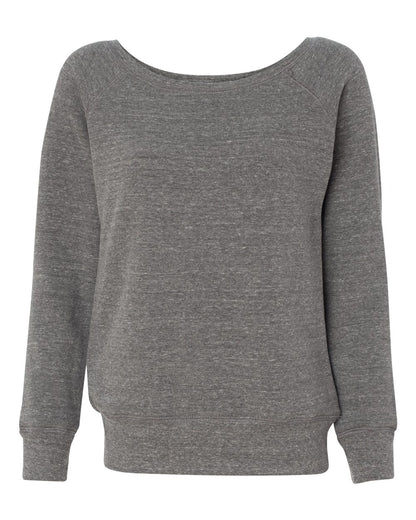 BELLA + CANVAS Women’s Sponge Fleece Wide Neck Sweatshirt 7501 #color_Grey Triblend