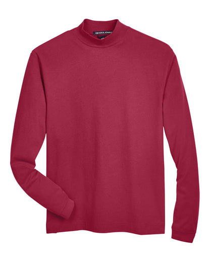 Devon & Jones Unisex Sueded Jersey Mock Neck T-Shirt D420 #color_Crimson