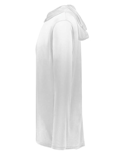 Holloway Youth Momentum Hooded Long Sleeve T-Shirt 222831 #color_White