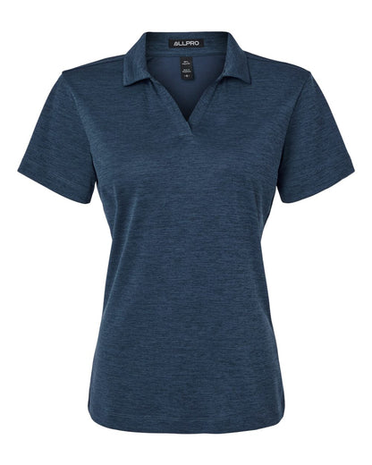 AllPro Women's Pro-Lock Performance Mélange Polo 4HM00L #color_Navy Melange