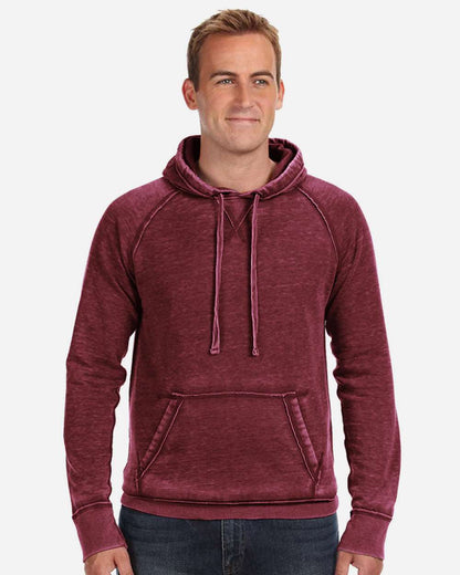 J. America Men's Vintage Zen Fleece Hooded Sweatshirt 8915 #colormdl_Twisted Bordeaux