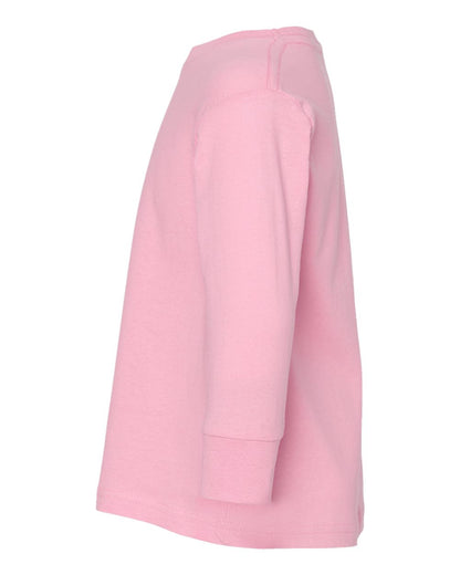 Rabbit Skins Toddler Fine Jersey Long Sleeve Tee 3302 #color_Pink