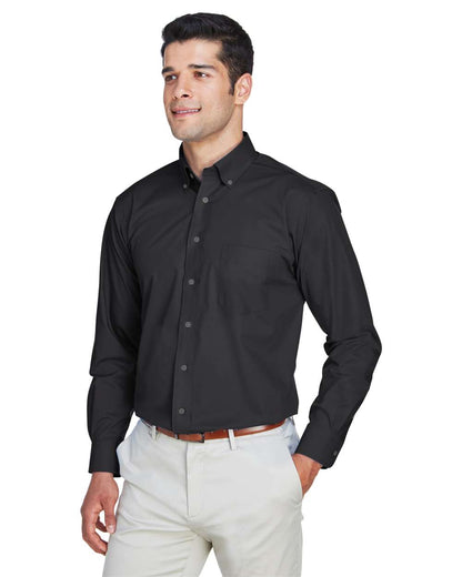 Devon & Jones Men's Crown Collection® Broadcloth Woven Dress Shirt D620 #colormdl_Black
