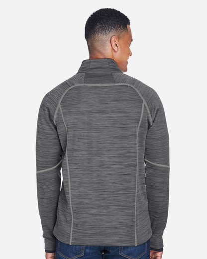 North End Men's Flux Mélange Bonded Fleece Jacket 88697 #colormdl_Carbon/ Black