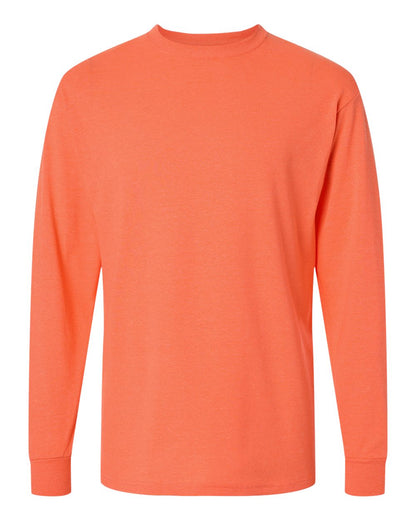 M&O Unisex Gold Soft Touch Long Sleeve T-Shirt 4820 #color_Heather Coral