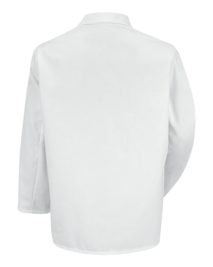 Red Kap Unisex North Collar Lapel Counter Coat 4010 #color_White