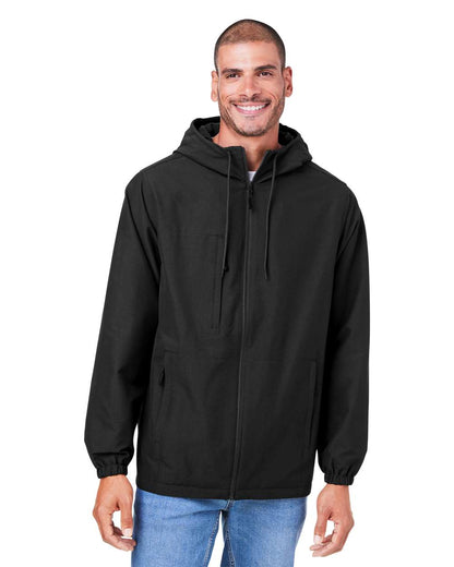 Harriton Unisex Flex Twill Hooded Jacket M73 #colormdl_Black