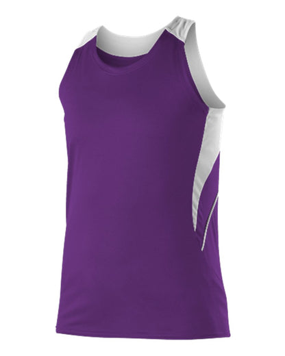 Alleson Athletic Women's Loose Fit Track Tank R1LFJW #color_Purple/ White